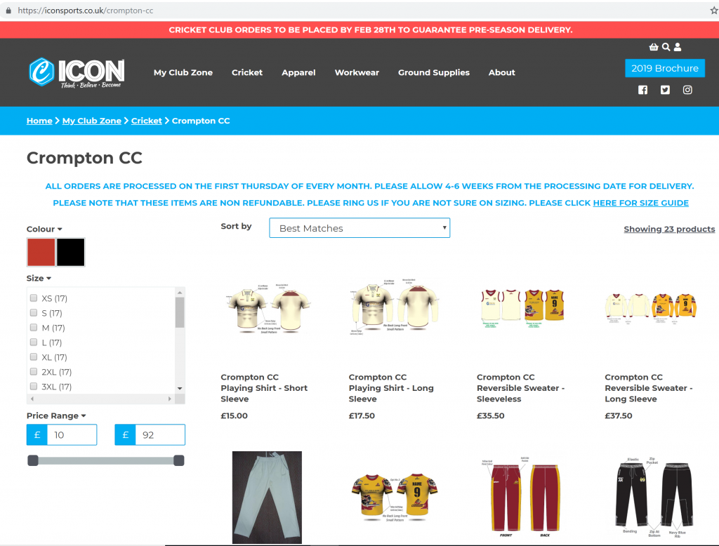 Club Kit & Merchandise